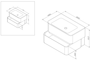Тумба под раковину Am.pm Sensation 80 см (M30FHX0802WG) - 3