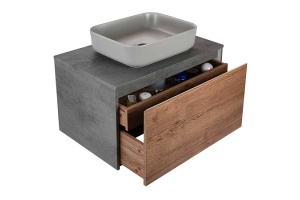 Тумба под раковину Vincea Chiara Mesa серо-коричневая - 2