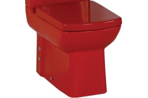 Чаша для унитаза-компакта Creavit Lara LR361.7 к стене, красная