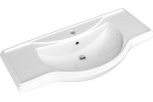 Тумба с раковиной Misty Шармель 105 бежевая глянцевая - 3