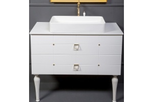 Тумба под раковину Armadi Art Vallessi Avangarde Piazza 80 белый - золото - 2