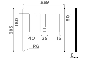 Разделочная доска для кухонной мойки Omoikiri Kitagawa черный (4999064) - 2