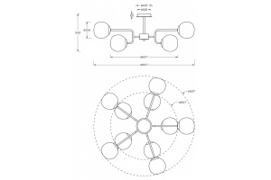 Потолочная люстра Maytoni Erich MOD221PL-10G - 3