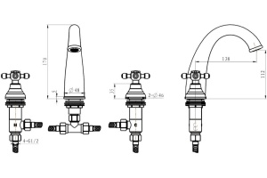 Смеситель Boheme Royal Cristal 317 для раковины - 2