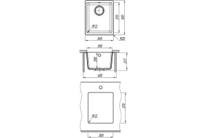 Мойка кухонная Florentina Вега 300 грей - 3