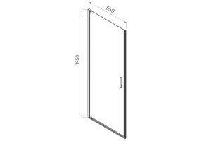 Душевая дверь Vincea Alpha 65 хром стекло рифленое - 2