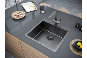 Мойка кухонная Paulmark Kroner 51 темный хром - 3