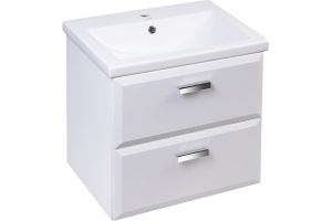 Тумба с раковиной Style Line Лотос 60 Люкс Plus подвесная, белая - 3