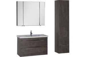 Тумба с раковиной Aquanet Эвора 100 дуб антик - 3