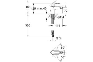 Смеситель Grohe BauEdge 23332000 для биде - 2