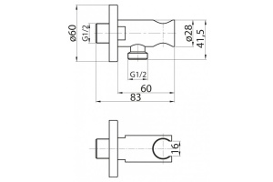 Шланговое подключение Cezares Articoli vari (CZR-AI13-02) - 2