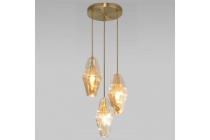 Подвесной светильник Eurosvet Prism 50236/3 янтарный