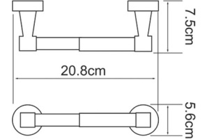 Держатель туалетной бумаги Wasserkraft Isen K-4022 - 3
