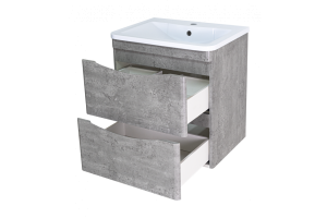 Тумба под раковину Misty Атлантик 60 серая матовая - 2