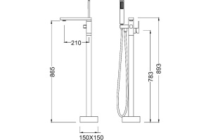 Смеситель для ванны Timo Selene (2200/00Y-CR) - 2