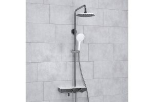 Душевая система WasserKraft 22.5 С термостатом хром - белый - 2