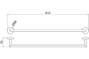 Полотенцедержатель Allen Brau Priority 61.4 черный матовый - 2