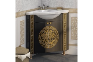 Мебель для ванной Misty Olimpia Lux 60 угловая, черная патина - 3