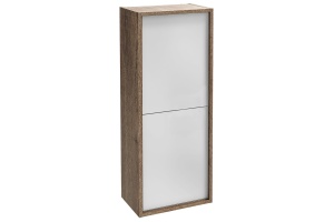 EB1587-E52-F30 Колонна 40 см, с лакированными ручками (заказываются отдельно), корпус дуб табак, фасад белый сатин лак