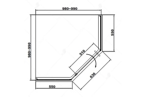 Душевой уголок Rgw Stivol 99x99 см (32328100-11) - 3