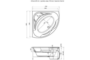Акриловая ванна Aquanet Vitoria 135x135 см (00204049) - 3