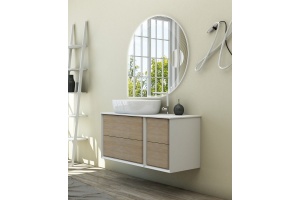 BELLAGIO Шкафчик подвесной совместимый с базой под раковину 54719 Rovere tabacco  35x46x48 - 3