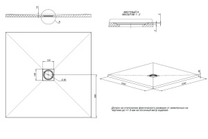 Поддон для душа Allen Brau Priority 100х100 серый - 2