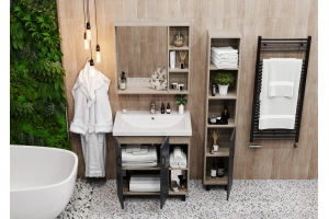 Комплект мебели Onika Тимбер 70 серый матовый - светлое дерево - 3