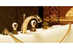Смеситель Webert Karenina KA730101010 на борт ванны, золото - 2