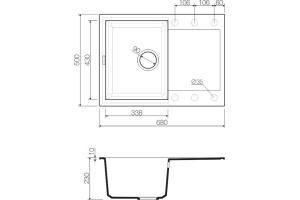 Мойка кухонная Omoikiri Sakaime черная (4993108) - 3