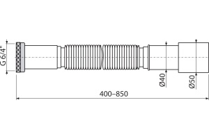 Гофра AlcaPlast A708 - 3