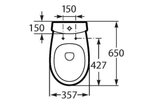 Крышка-сиденье Roca Victoria Nord Black Edition ZRU9302627 с микролифтом, петли хром - 2