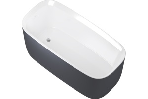 Акриловая ванна Allen Brau Infinity 170x78 2.21003.20/AM белый глянец (панель антрацит)