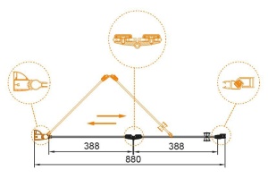 Душевая дверь Cezares ELENA 90.8 см (ELENA-W-BS-12-90-C-Cr) - 3
