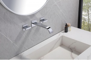 Смеситель для раковины встраиваемый Abber Wasserfall хром - 2