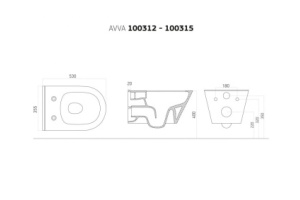 Унитаз подвесной Boheme Avva с крышкой черный матовый - 2