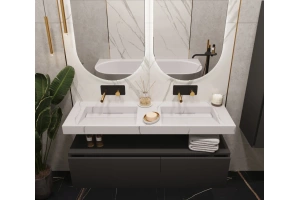 Раковина - столешница Art Flat 140 белый - 3