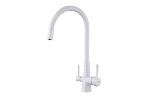 Смеситель для кухни Lemark Comfort LM3075W с гибким изливом