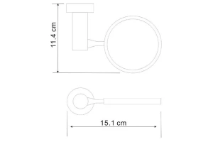 Держатель щетки для унитаза WasserKraft Donau хром - 2