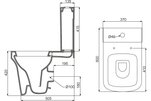 Унитаз-компакт BelBagno Marco BB118CP с бачком BB118T и сиденьем микролифт BB118SC - 2