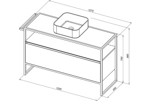 1.31004.PWM PRIORITY Тумба 120, рapyrus white matt (274312) - 2