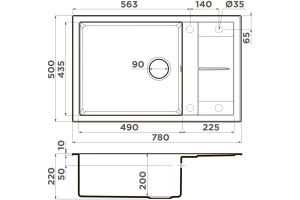 Мойка кухонная Omoikiri Sumi Artceramic/Leningrad grey (4997102) - 2