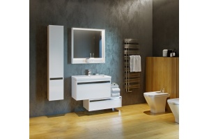 Комплект мебели Aquaton Капри 80 белый глянцевый