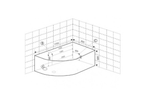 Акриловая ванна Frank 170х80 правая с гидромассажем - 3