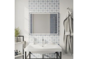 Зеркало DIWO Дмитров 80 с подсветкой светодиодной, прямоугольное, сенсорный светильник, настенное - 3