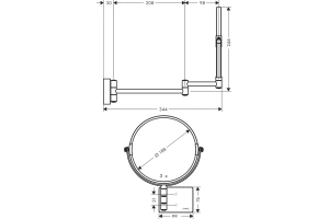 Косметическое зеркало Hansgrohe AddStoris белый матовый  - 2