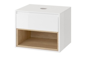 Тумба под накладную раковину Excellent Tuto 60 белый - светлое дерево 