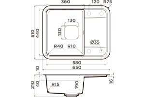 Мойка кухонная Omoikiri Tasogare 65 бежевая - 3