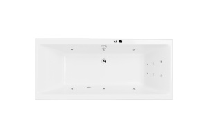 Акриловая ванна Excellent Pryzmat Slim 170x75 белая с гидромассажем