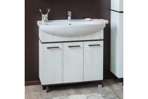 Тумба с раковиной Sanflor Толедо 85 венге, северное дерево светлое